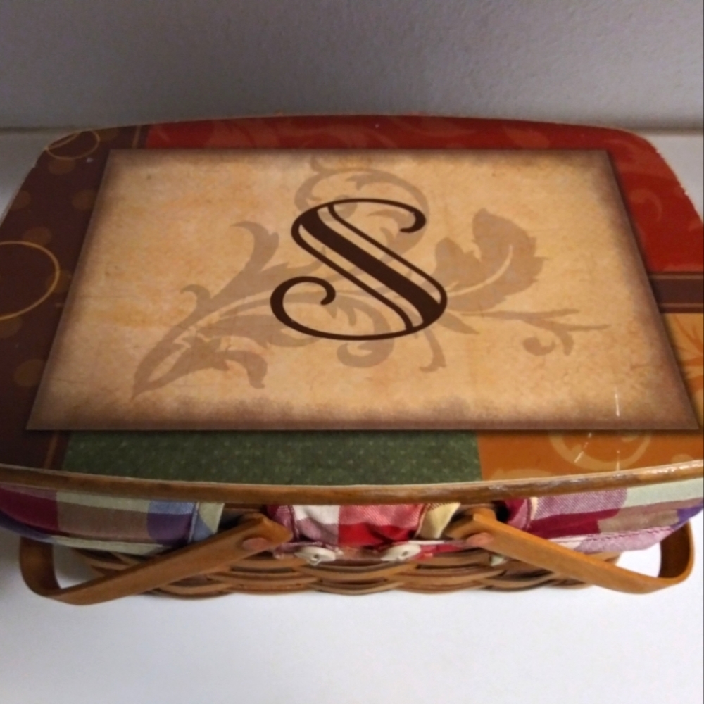 Longaberger Basket With Liner & Lid